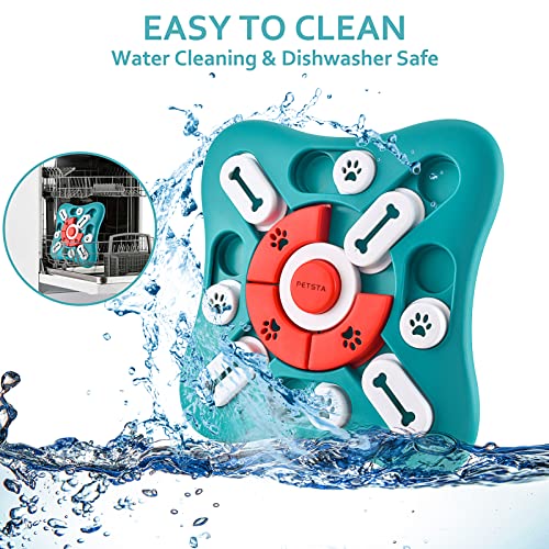 PETSTA Dog Puzzle Toys, Treat Dispensing Dog Enrichment Toys for IQ Training and Brain Stimulation, Interactive Mentally Stimulating Toys as Gifts for Puppies, Cats, Dogs