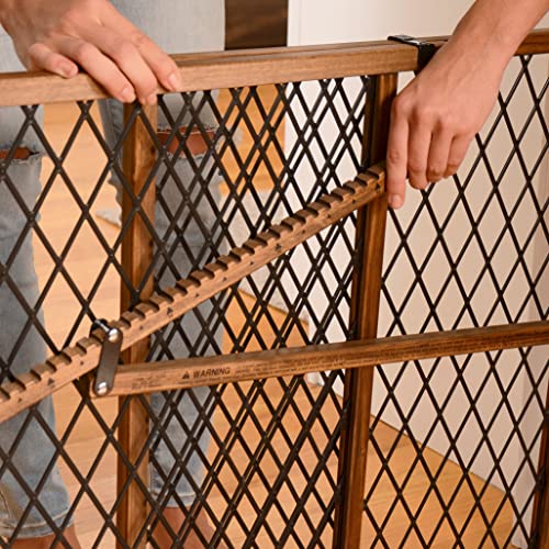 Position & Lock Adjustable Wood Baby Gate (Farmhouse Collection)