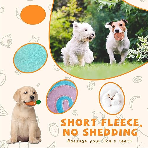 QTwoof Cheerful 20-Pack Squeaky Dog Toys Set - Included 4 Dog Bags, Plush Puppy Toys with Irresistibly Cute Characters for Small Dogs, Interactive Dog Squeak Toys for Fun&Teeth Cleaning