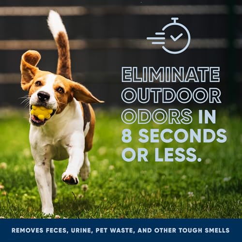Eco Strong Outdoor Odor Eliminator | Outside Dog Urine Enzyme Cleaner – Powerful Pet, Cat, Animal Scent Deodorizer | Professional Strength for Yard, Turf, Kennels, Patios, Decks (Gallon with Sprayer)