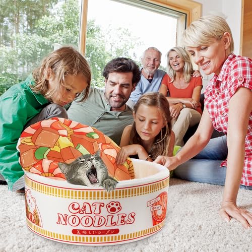 寵幸 Ramen Noodle Dog & Cat Bed,Keep Warm and Super Soft Creative Pet Nest for Indoor Cats,Removable Washable Cushion for Small Medium Large Dogs and Cats