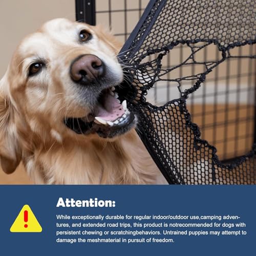 36 Inch Collapsible Travel Dog Crate for Large Dogs, Portable Dog Crate 3-Door Foldable Soft Kennel with Durable Mesh Windows, Warm Blanket and Foldable Bowl
