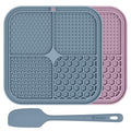 ChefAide 2 Pack Lick Mat for Dogs,Cats,Upgraded 8.5×8.5 inches Licking Mats with Suction Cups,Slow Feeder Licking Pad for Anxiety Relief and Boredom Reducer,Suitable for Dog Training Set 4