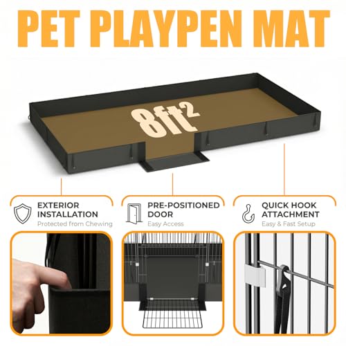 SNAAT Guinea Pig Cages DIY Small Animal Playpen with Waterproof Liner, Expandable Cage for Guinea Pigs, Metal Wire Yard Fence Rabbit Cage