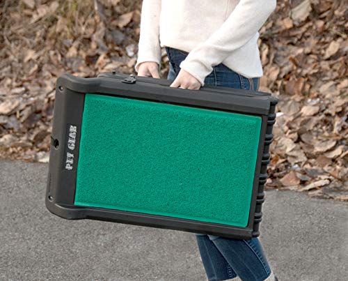 Pet Gear SupertraX Ramps for Dogs and Cats, Maximum Traction Surface, Portable/Easy-Fold (No Tools Required), Built in Handle for Travel, 5 Models, 42" L X 16" W, Supports 150 lbs, Green Grass