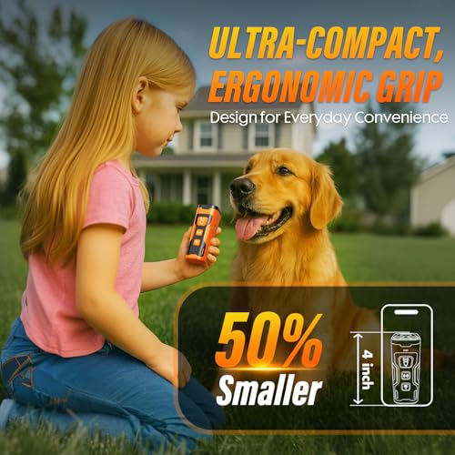 YUYQA Dog Bark Deterrent Device, 3X Ultrasonic Anti Barking, 6 Training Modes 23 FT Range Barks No More Indoors Outdoors Behavior Correct Safe & Humane Rechargeable Compact Bark Control for Dogs