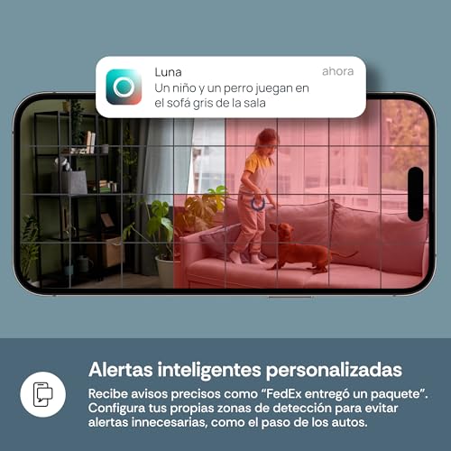 Luna 2K Indoor Cameras for Home Security, 2.4GHz & 5GHz WiFi, 360-Degree Pan-Tilt, Built-in Spotlight, Human Auto Tracking, Siren, Pet/Dog/Baby Camera with Phone app, Black (2026 Upgrade Version)