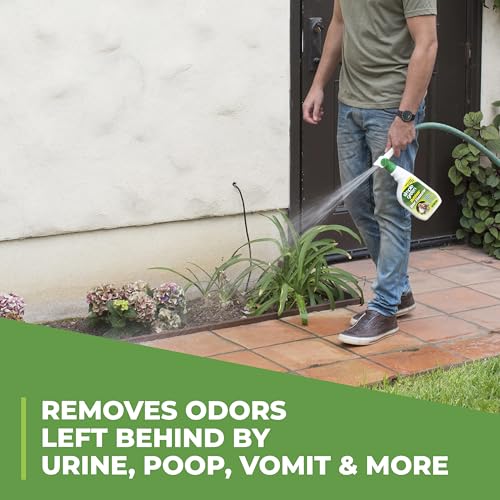 Simple Green Outdoor Odor Eliminator for Pets, Dogs, Ideal for Artificial Grass & Patio (32 oz Hose End Sprayer & 1 Gallon Refill)