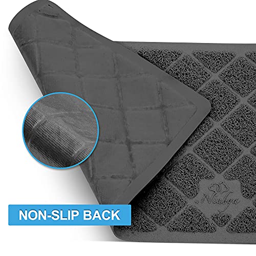 Niubya Premium Cat Litter Mat, Litter Box Mat with Non-Slip and Waterproof Backing, Litter Trapping Mat Soft on Kitty Paws and Easy to Clean, Cat Mat Traps Litter from Box