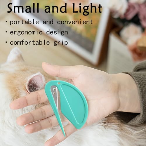 Cyhdddr 5Pcs Knotting Comb for Cats, Pet Knotting Comb De knotting comb for Dog Pet Hair Removal Tool Cat Dog Grooming Supplies Matted Fur Remover