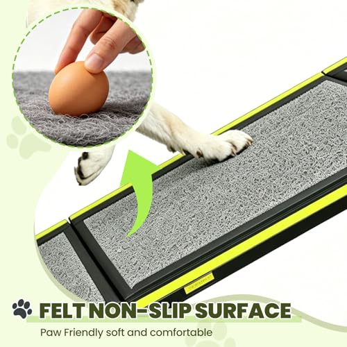 Dog Ramp for Car 71" L*20" W Portable Dog Ramps for Large Dogs with Non-Slip Rug Surface Portable Dog Car Ramp for SUV & Truck,Pet Ramp for Dogs to Get in Car Outdoor&Indoor