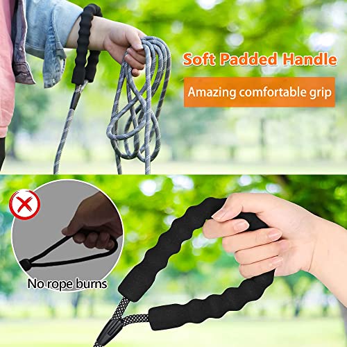 NTR 30FT Puppy Leash, Nylon Rope Long Dog Leash with Swivel Lockable Hook and Comfortable Padded Handle, Dog Line Tether for Small Medium Large Dogs Training, Playing, Camping, or Backyard