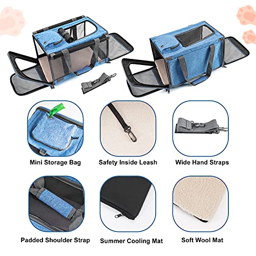 GAPZER Pet Carrier for Large and Medium Cats, Soft-Sided Pet Carrier for Big Medium Cats and Puppy, Dog Carriers Cat Carriers Pet Privacy Protection Travel Carriers