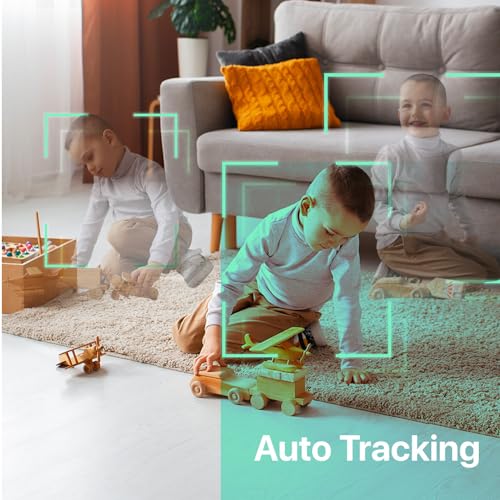 Jarnex 2K Indoor Pan Tilt 360 HD 2.4GHz WiFi Home Security Camera, Baby/Pet Monitors, 2 Way Audio, Smart Light Night, Bluetooth Fast Link, One Click Call, Local/Cloud Storage, Work with Alex/Google