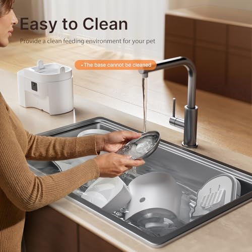 Automatic Cat Feeder with Camera, 2 in 1 Cat Food and Water Dispenser, 2K HD Video and Night Vision, 5G App Controlled Timed Pet Feeder,4L Food & 3L Gravity Waterer with 2-Way Audio for Cats Small Dog