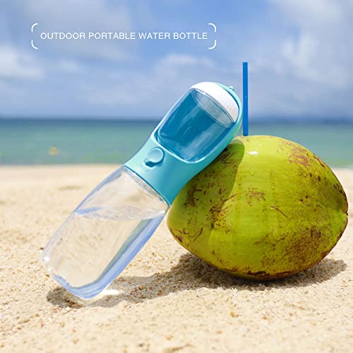 AVELORA Dog Water Bottle with Food Container, Portable Leak Proof Pet Water Dispenser for Walking Hiking Travel, Puppy Essentials Accessories for Small Large Dogs, Dog Gifts (10oz/15oz/19oz)