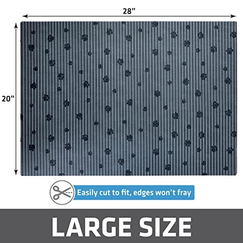 Drymate Cat Litter Box Mat, Litter Trapping Mat, Waterproof, Urine-Proof, Absorbent, Machine Washable, Soft on Paws, Contains Mess, Protects Floors, Kitten Supplies, Gray, 20x28