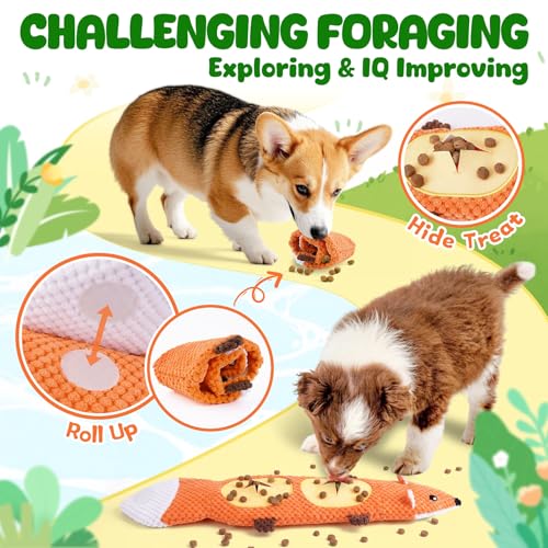 XIUGOAL Dog Toys for Aggressive Chewers, 2 Pack No Stuffing Dog Toys for Boredom and Teething, Squeaky Chew Toy for Small, Medium Breed to Keep Them Busy