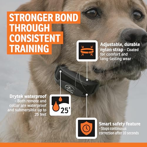 SportDOG SportHunter 825X Remote Dog Training Collar - 1/2 Mile Range, 21 Static Levels, Tone & Vibration, No-Look Dial, DryTek Waterproof, Up to 70 Hrs Battery Life, Expandable to 3 Dogs