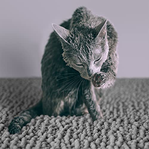 CatGuru Cat Litter Mat, Medium, Extra Large, XXL, Waterproof Litter Box Mat, Non Slip Kitty Litter Mat, Machine Washable Litter Trapping Mat, Soft Litter Tray, Cat Stuff (Medium, Gray/Heavy-Duty)