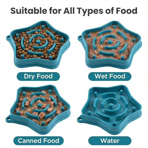 Sufisat Pet Slow Feeder Bowl for Small Dogs, Puzzle Feeder for Petite Dogs, Anti-Choking, Slow Eating, 350ML Capacity, BPA-Free, Small Size