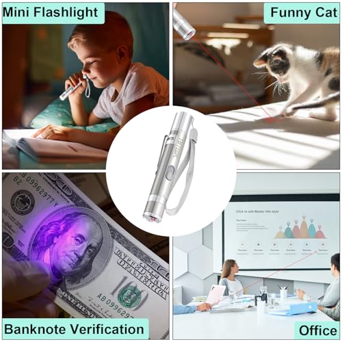 TBTeek Cat Toys, Rechargeable, 3 Light Modes & 5 Fun Patterns, Portable Interactive Kitten Pet Dog Cat Mouse Toy for Fun Chase Play Exercise