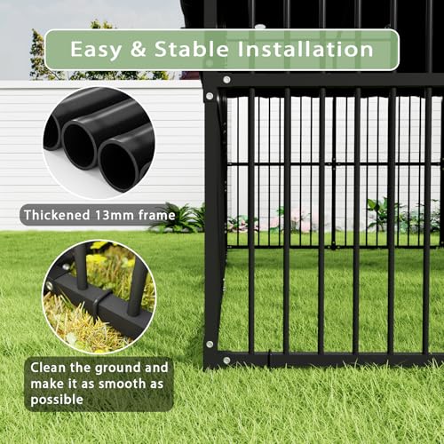 Broivira Outdoor Dog Kennel 10x20x6.5 FT, Heavy-Duty Metal Construction with Swivel Door, Fully Enclosed Waterproof Oxford Cloth Covering, Designed as a Weatherproof Shelter for Medium and Large Dogs