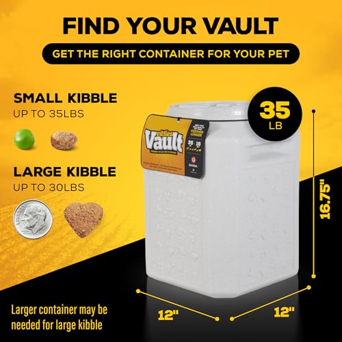 Gamma2 Vittles Vault Pet Food Storage Containers - Sealed Dog and Cat Food Storage Container, Fits up to 35lbs, Made in the USA - [12" L x 16.75" H]