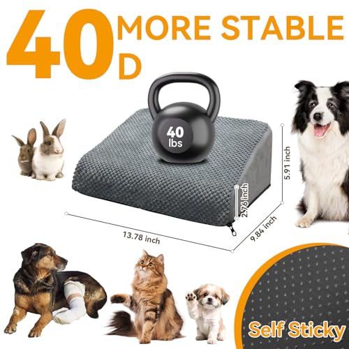 6-Pack Dog Ramp for Stairs, 40D High-Density Foam Pet Steps with Gentle 20°Slope for Staircase Stairs, Non-Slip Puppy Ramp for Small, Senior & Injured Dogs