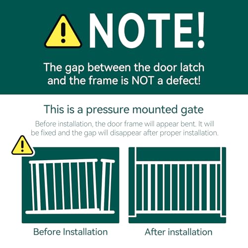 Babelio Auto Close Baby Gate with Cat Door,29-43" Metal Gate for Doorway,Stairs, House,Easy Walk Thru with Pet Door,Includes 4 Wall Cups and 3 Extension Pieces,Black