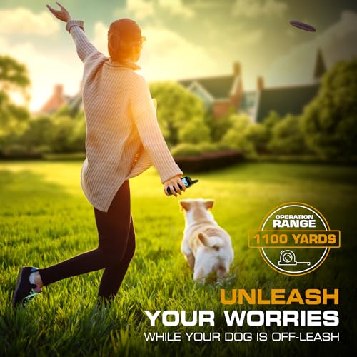 INVIROX 2026 Edition Dog Training Collar with Remote - 123 Level Shock Collar for Dogs, 1100 yd Range, Waterproof Rechargeable System with Manual Bark Control for Stubborn, Reactive, Large Breeds