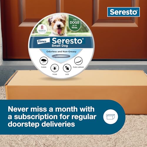 Seresto Small Dog Vet-Recommended Flea & Tick Treatment & Prevention Collar for Dogs Under 18 lbs. | 8 Months Protection