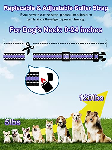 Bousnic Dog Shock Collar 2 Dogs (5-120Lbs) - 3300 ft Waterproof Training Collar for Dogs Large Medium Small with Rechargeable Remote, Beep (1-8) Vibration (1-16) and Humane Shock (1-99) Modes