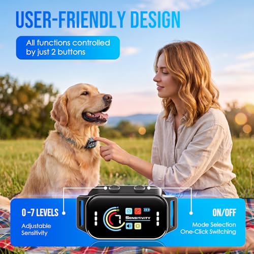 Koguzl Dog Bark Collar 2 Pack, Auto Anti Barking Collar for Large Medium Small Dogs 11-120lbs, 7 Sensitivity Levels, 5 Safe Training Modes, Humane Bark Training Collar
