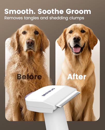 oneisall Dog Grooming Vacuum Kit: 15000Pa Shedding Brush with Grooming Tools, 3 Suction Low Noise, for Pet Thick and Undercoat, 1.5L Dust Cup, Dog Hair Vacuum, Home Cleaning, LM5