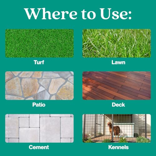 Eco Strong Outdoor Odor Eliminator Outside Dog Urine Enzyme Cleaner Powerful Pet, Cat, Animal Scent Deodorizer | Professional Strength for Yard, Turf, Kennels, Patios, Decks (128 OZ)