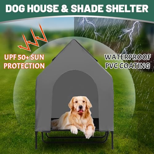 Fantrek XL Dog House Outdoor for Extra Large Dog 49" Elevated Dog House