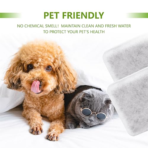 TOGGATH Pet Water Fountain Charcoal Replacement Filters Compatible with Petmate Replendish Mason Gravity Waterers, Automatic Cat Dog Water Bowl Dispenser Filters Replacement(6 Pack)