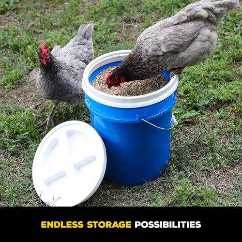 Gamma2 Gamma Seal Lid 3pk Combo for Utility Buckets - Fits 3.5, 5, 6 & 7 gallon buckets, Red, White & Blue, Made in USA