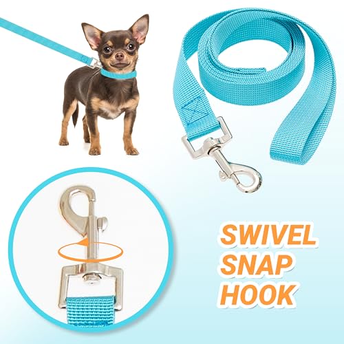 AMFOSNEL 12 Pcs Dog Leashes for Small Medium Large Dogs, 6FT Lead Short Dog Leash with Swivel Hook for Walking, Training, Hiking, Rescues, Grooming, Shelter, Outdoor