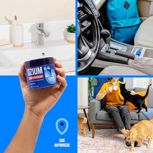 Ozium 4.5 Oz. Odor Eliminating Gel for Homes, Cars, Offices and More, Original, 4 Pack