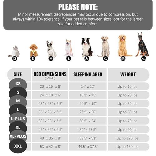 Spotted Play Orthopedic Dog Bed with Sides - Dog Sofa Beds for Medium Dogs, Supportive Foam Pet Couch Bed with Washable Removable Cover, Waterproof Lining and Non-Slip Bottom, Grey - M