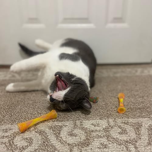 SPOT Kitty Fun Tubes Cat Toy with Catnip Inside | Bouncy Interactive Mesh Toy for Cats and Kittens to Bite, Swat and Chase | 3 Pieces