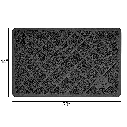 Niubya Premium Cat Litter Mat, Litter Box Mat with Non-Slip and Waterproof Backing, Litter Trapping Mat Soft on Kitty Paws and Easy to Clean, Cat Mat Traps Litter from Box