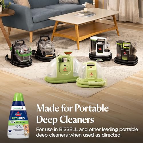 BISSELL PET PRO OXY Spot & Stain Formula for Portable Carpet Cleaners, 32 oz., 2034