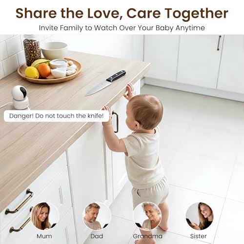 GALAYOU 2K Indoor Cameras for Home Security-Baby/Pet/Dog/Cat Monitor with Phone APP, Wi-Fi Camera with 360° PTZ, Wired Plug, Two-Way Talk Nanny Cam, Easy Set Up, 24/7 TF Card&Cloud Storage, G2 4Pack