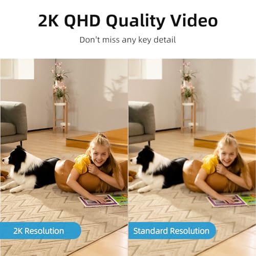 aosu 2K Security Camera Indoor, Baby Monitor Pet Camera 360-Degree for Home Security with 2.4 GHz Wi-Fi Router, One-Touch Call, Smart Motion Tracking, IR Night Vision, Compatible with Alexa