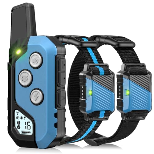Snsng Shock Collar for Dogs, Dog Training Collar with Remote Control for 2 Dogs, 3 Training Modes with Beep, Vibration and Satic, Waterproof, Rechargeable for Large Medium