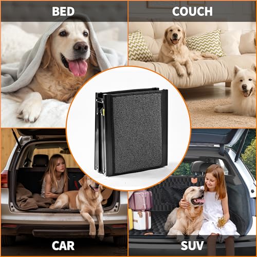 Dog Ramp for Large Dogs, Extra Long 71" & 17.3" Wide Folding Dog Ramp for High SUV & Truck, Portable Non-Slip Pet Ramp for Car, Supports 250 lbs