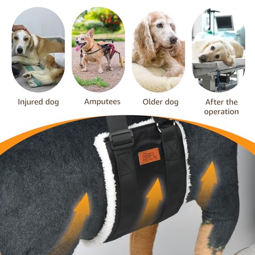 Adjustable Dog Lift Harness Dog Sling for Large Dogs Hind Leg Support Soft Lift Support and Rehab Harness for Weak Rear Legs, Helps Senior, Injured, Disabled and After ACL Surgery Dogs Large